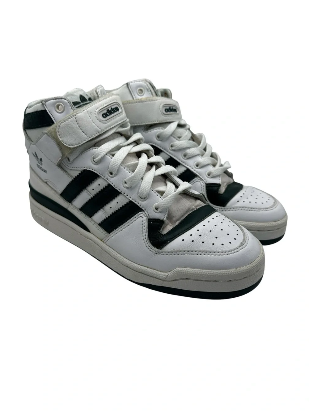 Vintage Retro 2002 Adidas Forum 84 Green & White Shoes Size 8.5 US